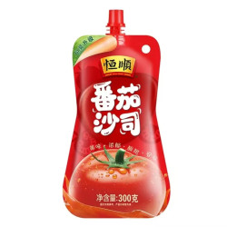 恒顺 番茄沙司300克 0脂肪 便携挤挤装 番茄酱 薯条 蘸料