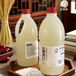 米婆婆 米酒1.5L甜香米酒汁糯米发酵甜酒酿原浆醪糟汁孝感特产