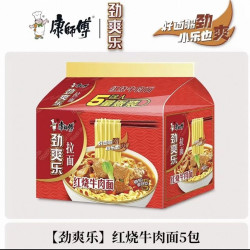 康师傅 Tingyi 康师傅 劲爽乐 红烧牛肉面 5包