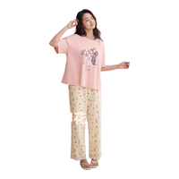 安之伴 100%纯棉 浅豆沙 XL 睡衣/家居服套装