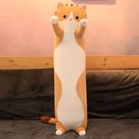 喜梦客 猫咪毛绒玩具长条夹腿睡觉抱枕床上公仔玩偶 50cm
