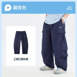 小猪托尼 胖童裤子男大童弯刀裤工装裤加肥加大