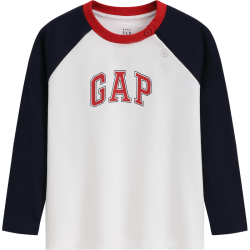 Gap 893446 纯棉logo印花插肩袖长袖T恤 幼童