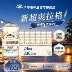 千岛湖啤酒 千岛湖新超爽拉格啤酒8°330ml*24