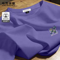 马克华菲 26夏季新款100%纯棉圆领宽松T恤短袖