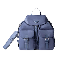 PRADA Re-Nylon中号双肩包 航天蓝