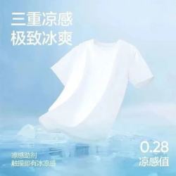 网易严选 新升级!三重凉感220g重磅凉感5A抗菌纯棉T恤