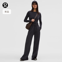 lululemon 丨Softstreme™ 女士罗纹拼接阔腿裤*亚洲版型 LW5HUXA 黑色 M
