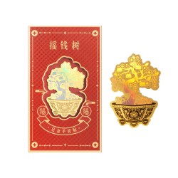 恭王府 文创康熙天下第一福字手机贴摇钱树黄金手机贴