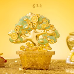 恭王府 发财树盆景金属冰箱贴招财摆件