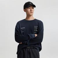 卡宾 美式复古潮流春秋休闲松弛百搭长袖T恤卫衣男