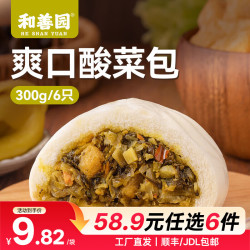 和善园 懒人食品 儿童生鲜包子  爽口酸菜包300g(6只)