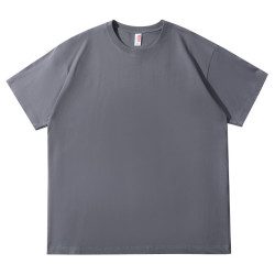 凡客诚品 230克重磅棉质短袖上衣夏装男女同款 铁灰 2XL