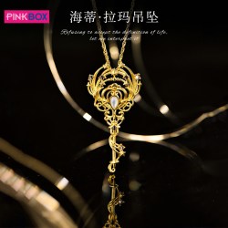 PINKBOX 娉饰珠宝海蒂拉玛吊坠黄金挂坠美貌与智慧足金镶彩石珍珠