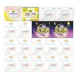 自由点 益生菌正品日夜用卫生巾组合套装透气姨妈巾