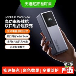 小米 PB1165MI 自带线充电宝 灰色 10000mAh 160W
