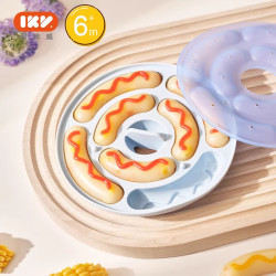 爱咔威 宝宝辅食蒸糕烘焙模具盒婴儿香肠熊爪套餐硅胶两件套