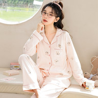 家时光 月子服纯棉100%全棉孕妇睡衣春秋薄款怀孕期家居服四季5325