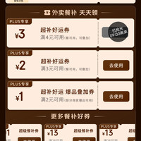 京东plus会员专享百亿补贴券25-13叠加4-3好运券，可减16元