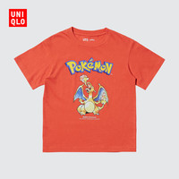 优衣库 童装男童女童Pokémon UT/短袖T恤483674 15 珊瑚红色 110