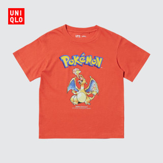 优衣库 童装男童女童Pokémon UT/短袖T恤483674 15 珊瑚红色 110