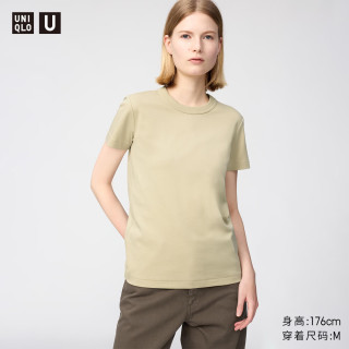 优衣库 圆领T恤/短袖女装合作款483456 32深米色 2XL