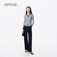 哥弟 油画印染 POLO领 女士衬衫