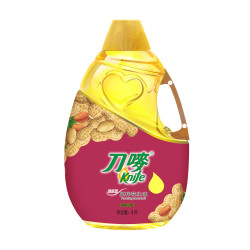 刀唛 食用油 保真花生油 臻原香花生油4L 物理压榨 京东自营