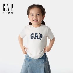 Gap 男女童幼童2026春季新款纯棉logo基础款短袖T恤儿童装