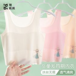 顶瓜瓜 女童内衣发育期一阶段夏季薄款冰丝无痕8-10-12岁儿童背心