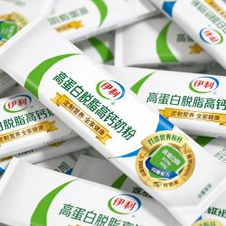 伊利 高蛋白脱脂高钙奶粉25g独立小条中老年男女学生食品营养奶粉