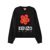 KENZO 女士BOKE宽松版圆领长袖针织衫