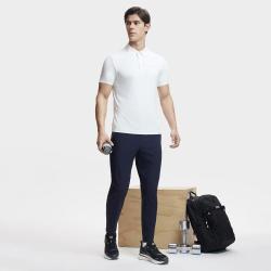 FILA 男装运动裤男士简约基础舒适百搭户外高弹直筒健身针织长裤