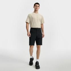 FILA 男装运动休闲裤男士户外简约舒适百搭基础梭织五分裤