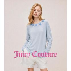 Juicy Couture 松弛感宽松长袖t恤秋冬款法式气质女式上衣