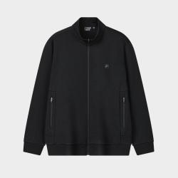 FILA 男装时尚休闲简约运动外套男士通勤舒适立领微弹针织长袖外套