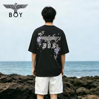 BOY LONDON 紫藤烫钻印花短袖上衣26年夏季休闲男女纯棉T恤N01948