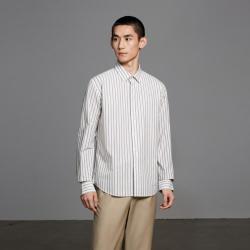 鄂尔多斯 ERDOS 男纯棉条纹衬衫百搭衬衣职场通勤