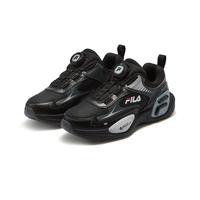 FILA 男中大童户外训练鞋儿童冬季日常低帮旋钮扣运动鞋