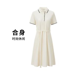 navigare 意大利小帆船 净色百搭透气polo连衣裙女