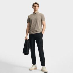 FILA 男装时尚简约休闲裤男士基础百搭高弹直口针织长裤