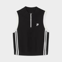 FILA 女装FUSION系列运动休闲薄背心女士时尚紧身无袖编织背心