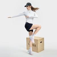 FILA 女装女式运动外套女士夏季户外健身简约百搭修身高弹针织连帽外套