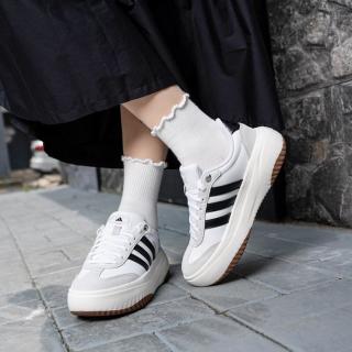adidas 2026秋季新款小白鞋女鞋缓震厚底增高鞋T头鞋板鞋运动休闲鞋