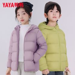 鸭鸭羽绒服 鸭鸭新款2026年轻薄儿童羽绒服面包服保暖时尚连帽秋冬百搭气质