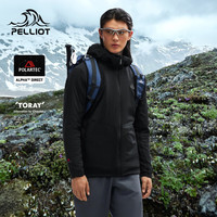 伯希和 户外抓绒外套男Polartec Alpha Direct防风上衣女 漫暮黑 L