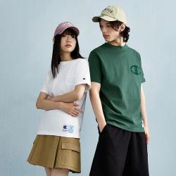Champion 春夏男女款经典刺绣圆领短袖休闲舒适简约纯棉T恤