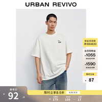 UR UUV460115 棉质萌宠刺绣 本白 XS 男士T恤
