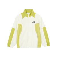 adidas 男中大童简约拼接舒适透气梭织运动休闲夹克外套