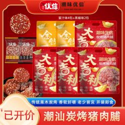 潮味优信 正宗潮汕炭烤猪肉脯蜜汁味肉脯休闲解馋小吃